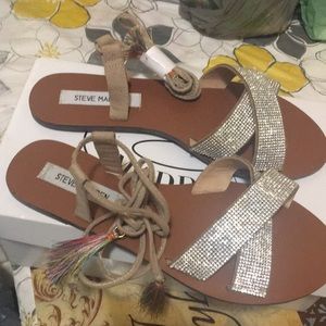 Steve Madden Dawn Rhinestone Sandal. New with box.